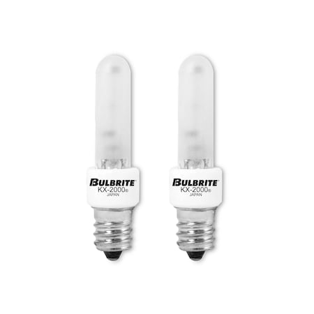 Bulbrite 40 Watt E12 Candelabra Screw Base KRYPTON/XENON T3 Light Bulb, Frost, 2700K, 2PK 860994